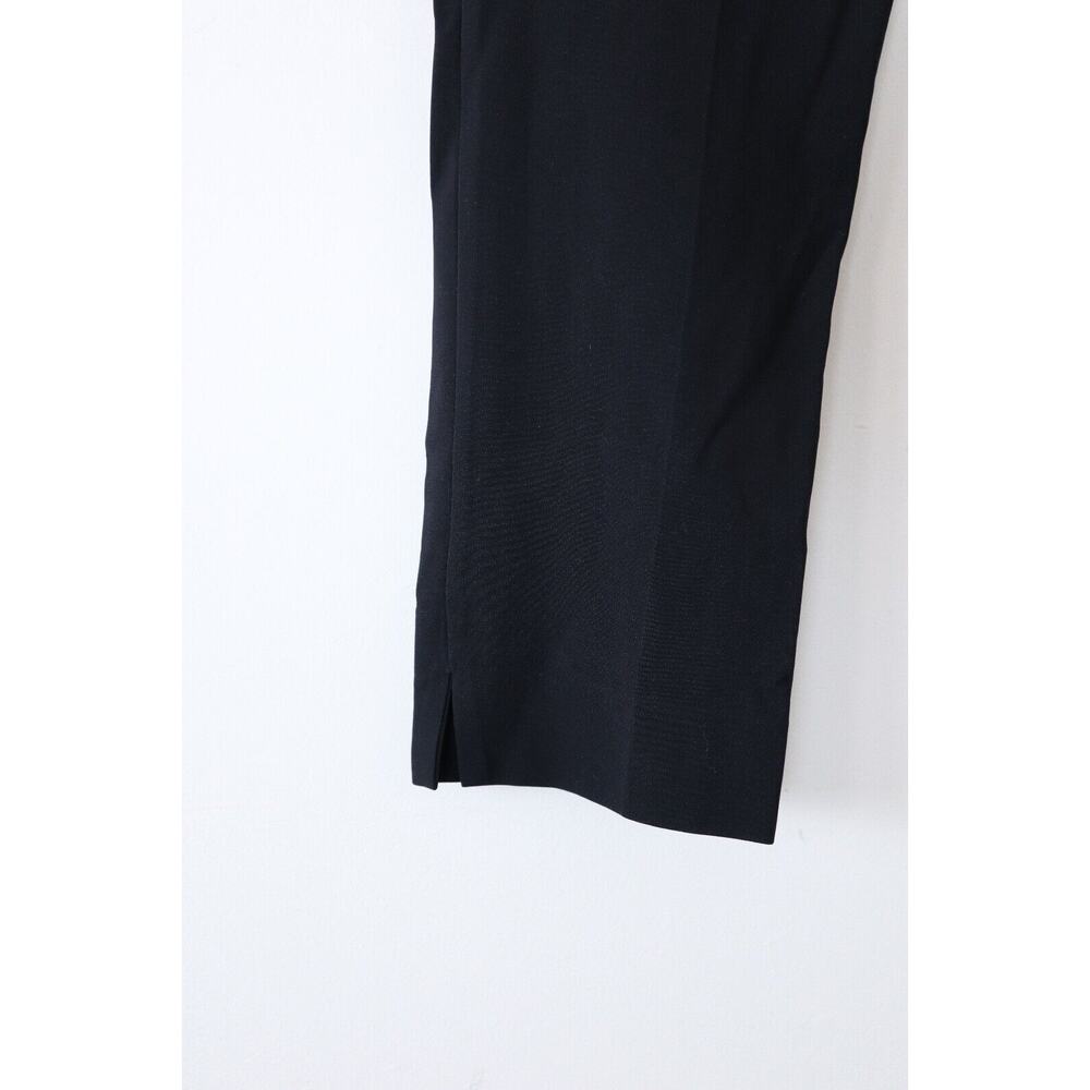 Max Mara US 10 Slim Leg Stretch Pants Flat Front Black - Picture 9 of 11